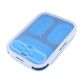 Reusable Silicone Collapsible Lunch Box, 3 Compartment food Storage Box, Traveling Silicone Lunch Box for Kids